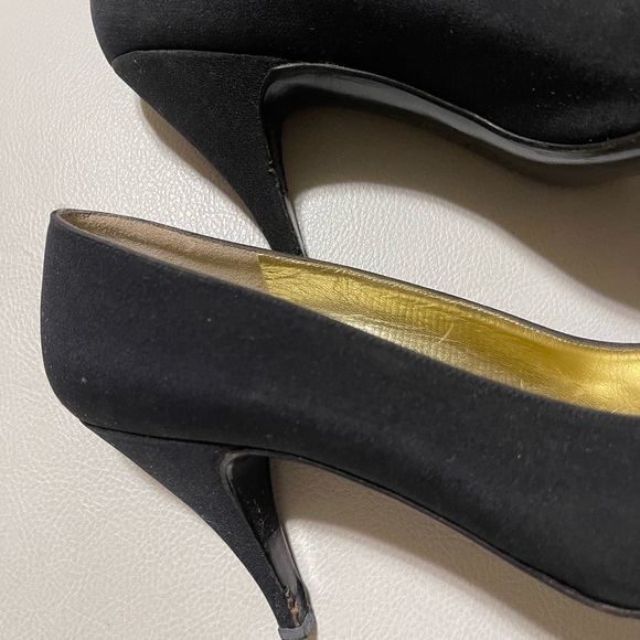 Rene Mancini Black Satin and fabric shoe - Picture 8 of 8